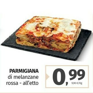 Pam Parmigiana di melanzane rossa offerta