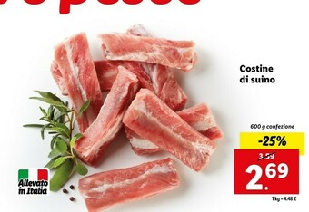 Lidl Costine di suino offerta