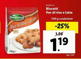Lidl Fiori di riso e latte 700 g(ml) offerta