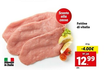 Lidl Fettine di vitello offerta