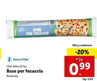 Lidl Select - base per focaccia 380 g(ml) offerta
