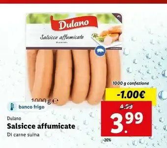 Lidl Salsicce affumicate offerta