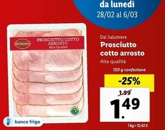 Lidl Prosciutto cotto arrosto alta qualita offerta