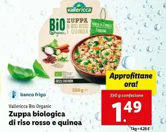 Lidl Bio organic zuppa biologica di riso rosso e quinoa offerta