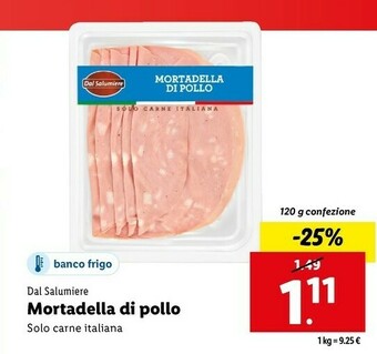 Lidl Mortadella di pollo offerta