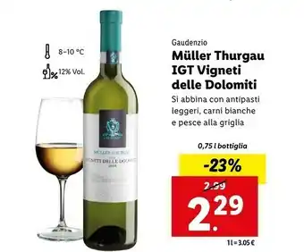 Gaudenzio muller thurgau igt vigneti delle dolomiti
