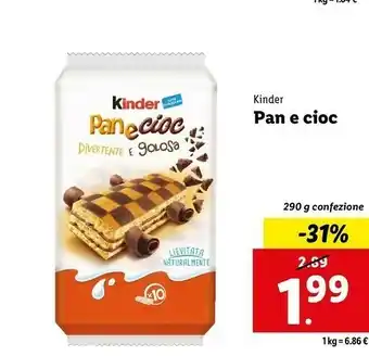 Lidl Kinder panecioc star wars 290 g(ml) offerta