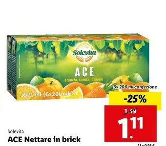 Lidl Ace nettare in brick offerta