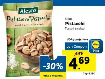 Lidl Pistacchi tostati e salati offerta