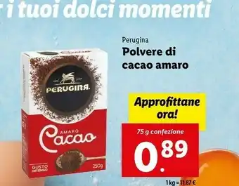 Lidl Cacao amaro 75 g(ml) offerta