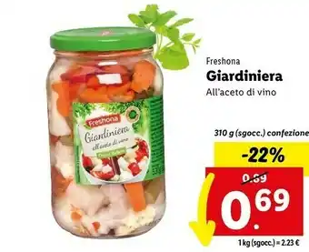 Lidl Giardiniera all'aceto di vino offerta