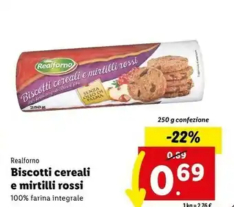Lidl Biscotti cereali e frutta 250 g(ml) offerta