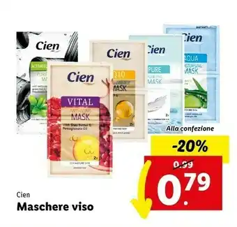 Lidl Cien maschere viso vital / pure offerta