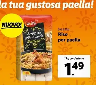 Lidl Riso per paella 1kg offerta