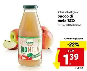 Lidl Bio organic succo di mele offerta