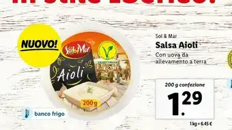 Lidl Salsa aioli con uova da allevamento a terra offerta