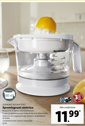 Lidl Spremiagrumi elettrico offerta