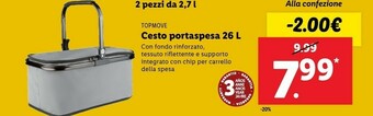 Lidl Topmove cesto portaspesa 26 l offerta