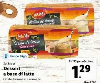 Lidl Dessert a base di latte offerta