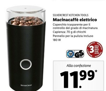 Lidl Macinacaffè elettrico offerta
