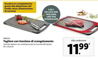 Lidl Ernesto tagliere con funzione di scongelamento offerta