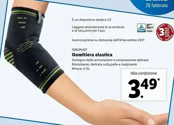 Lidl Sensiplast gomitiera elastica offerta