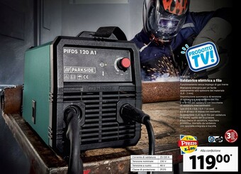 Lidl Parkside saldatrice elettrica a filo offerta