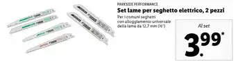 Lidl Parkside performance set lame per seghetto elettrico offerta