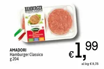 Famila Amadori Hamburger Classico 204g offerta
