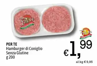 Famila Per Te Hamburger di Coniglio Senza Glutine 200g offerta