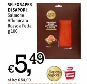 Famila Selex Saper di Sapori Salmone Affumicato Rosso a Fette 100 g offerta