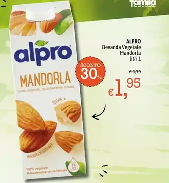 Famila Alpro Bevanda Vegetale Mandorla 1 litri offerta