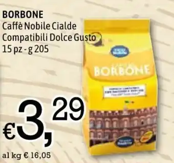Famila Borbone Caffè Nobile Cialde Compatibili Dolce Gusto 15 pz 205g offerta