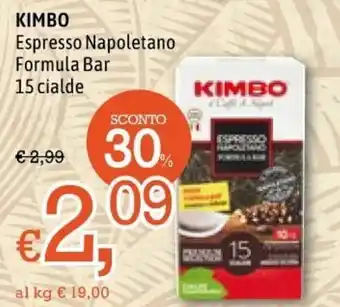 Famila Kimbo Espresso Napoletano Formula Bar 15 cialde offerta