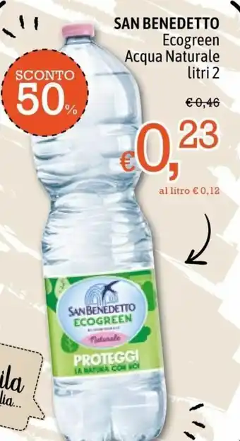 Famila San Benedetto Ecogreen Acqua Naturale 2 litri offerta