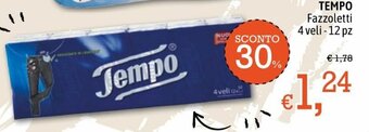 Famila Tempo Fazzoletti 4 veli 12 pz offerta
