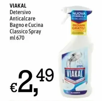 Famila Viakal Detersivo Anticalcare Bagno e Cucina Classico Spray 670 ml offerta