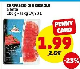 PENNY Carpaccio di bresaola offerta