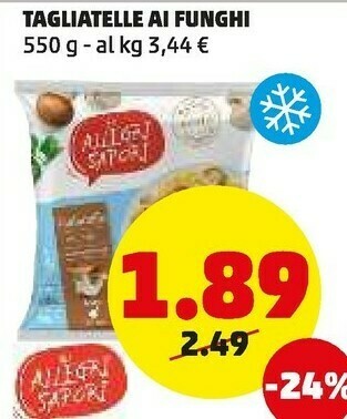 PENNY Tagliatelle ai funghi offerta