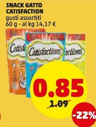 PENNY Catisfaction snack gatto offerta