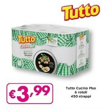 Acqua & Sapone Tutto cucina plus 6 rotoli 450 strappi offerta
