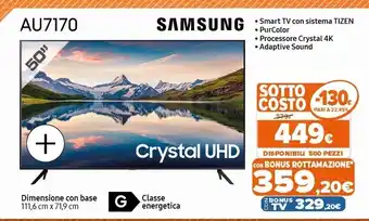 Expert Smart tv au7170 50'' offerta