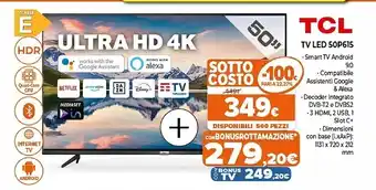 Expert 50p615 tv 127 cm (50") 4k ultra hd smart tv wi-fi nero offerta