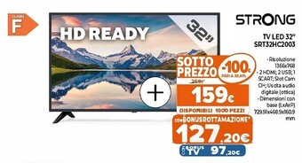 Expert Strong tv led 32'' srt32hc2003 offerta