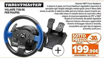 Expert Thrustmaster volante t150 rs per ps4/ps5 offerta