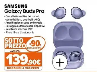 Expert Galaxy buds pro cuffia auricolare bluetooth viola offerta