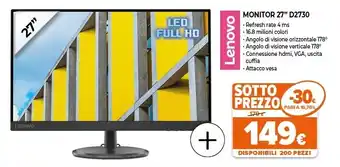 Expert D27-30 68,6 cm (27") 1920 x 1080 pixel full hd led nero offerta