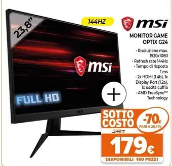 Expert Monitor game optix g24 offerta