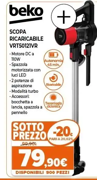 Expert Scopa ricaricabile vrt50121vr offerta