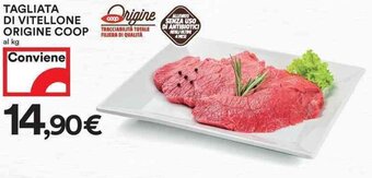 Coop Tagliata Di Vitellone Origine Coop offerta